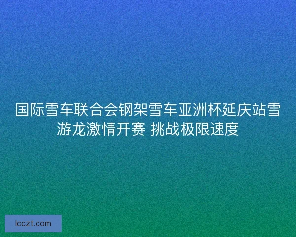 国际雪车联合会钢架雪车亚洲杯延庆站雪游龙激情开赛 挑战极限速度