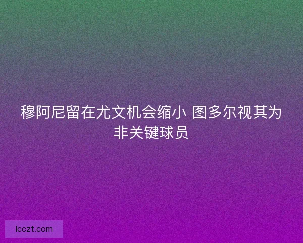 穆阿尼留在尤文机会缩小 图多尔视其为非关键球员